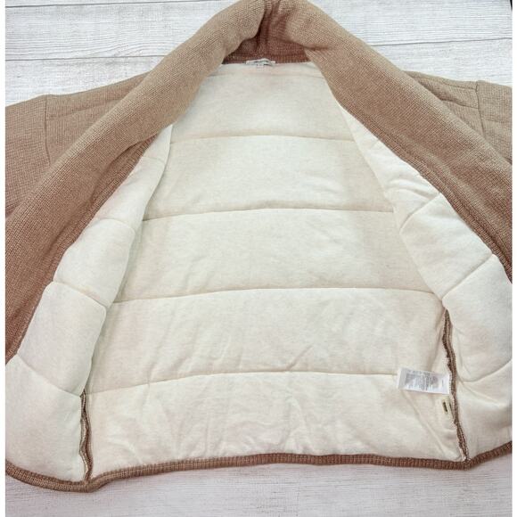 Madewell Women’s Quilted Hollin Sweater Coat Wool/Alpaca Blend Tan Size M - Picture 9 of 10